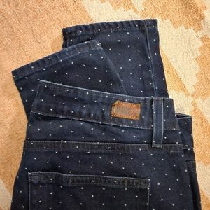 Paige Verdugo Polka Dot Ankle Jeans